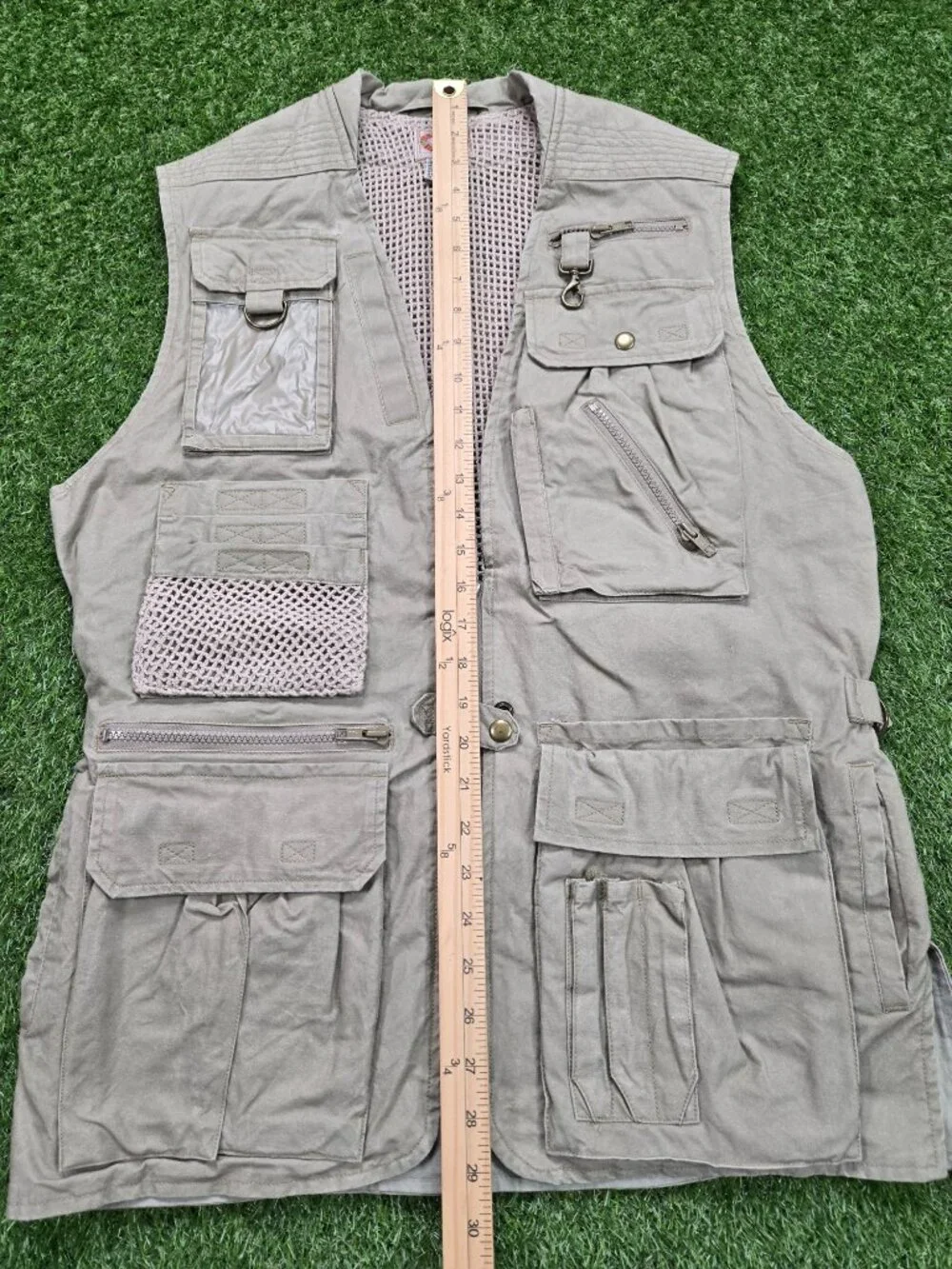 Vintage Banana Republic Vest Mens Medium Beige Safari Multi Pocket Photography